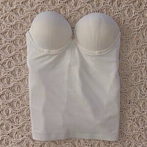Felina Strapless Corset Bustier Size 36A Seamless Demi Bridal Bra